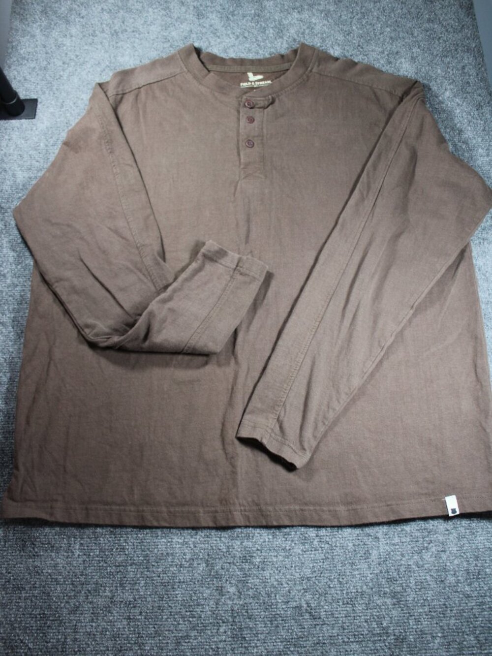 Field & Stream Men's Long Sleeve Brown 100% Cotton Shirt Size 2XL 0269